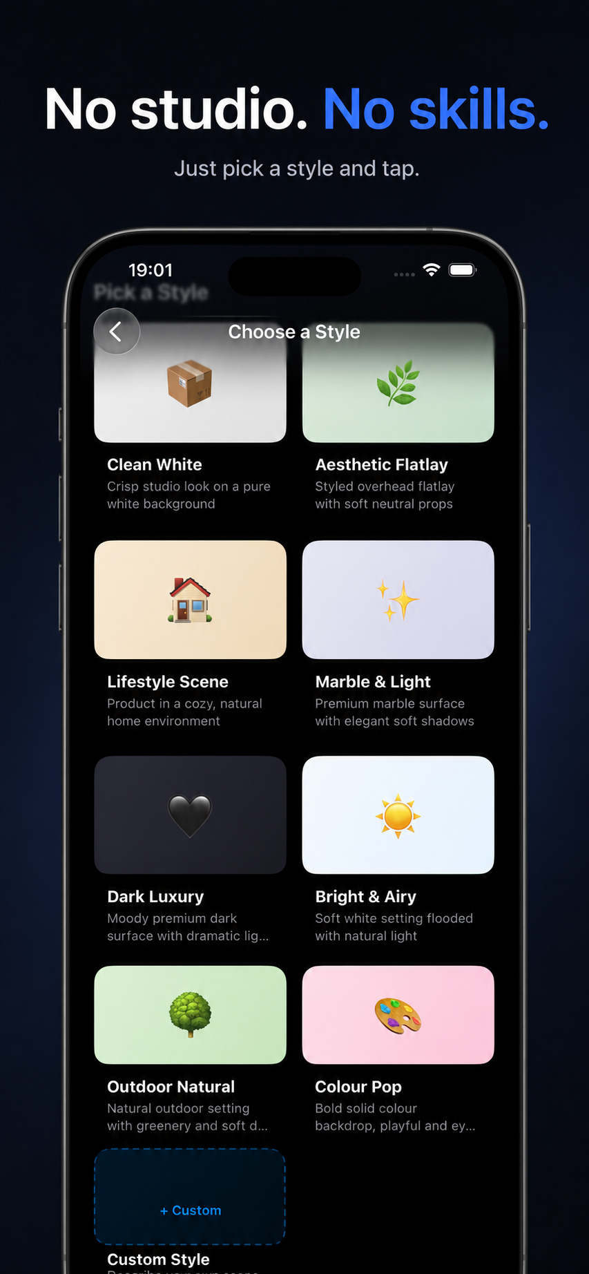 Pick from 8 built-in style presets